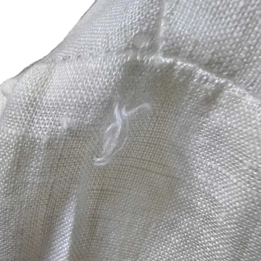 Chico’s Sawyer Optic White Sequin‎ Swimsuit Coverup Linen Tunic Size 2/Large